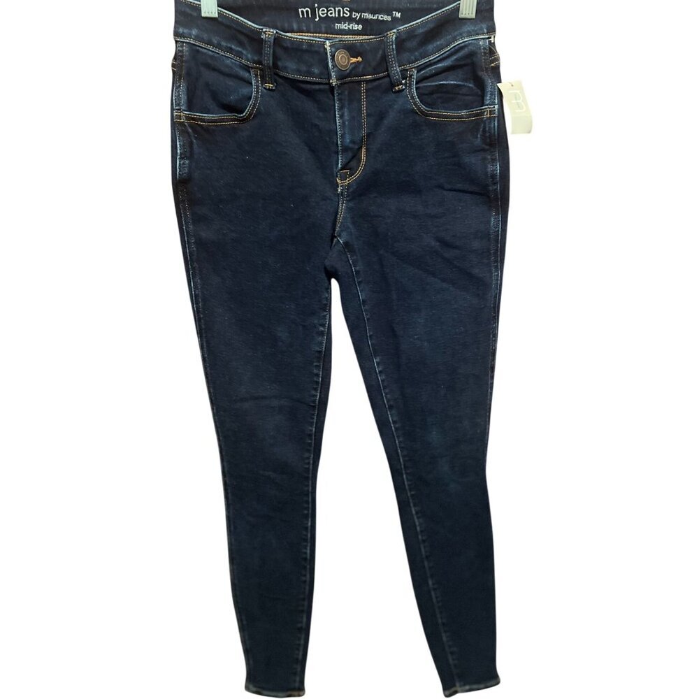 M Jeans By Maurices Mid-Rise Skinny Jeans XS‎ X-Long Dark Wash